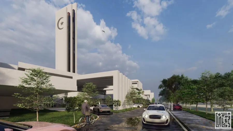 Rekaan pandangan hadapan Masjid Kampung Semarang
